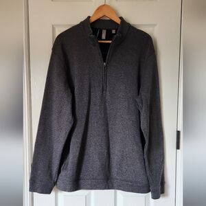 Ashworth Men's Gray Quarter-Zip Sweater. Size: L